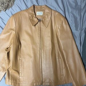 Bagatelle Camel Leather Jacket for Women